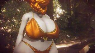 Titan's Breasts bouncing (sonicfreak)