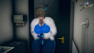 Mei Destroying The Bathroom (Front Angle) - [ElSharkoDiablo]