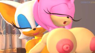 Rouge and Amy (japanese voice)