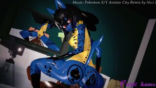 Blacked Lucario Reverse Cowgirl