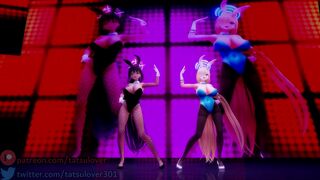 【R-18 MMD】 LUVORATORRRRRY! - Karin & Asuna