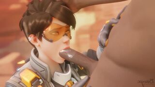 Tracer Paying a Bet (No Male Voice) Overwatch Montage by Bewyx ft. CinderDryadVA