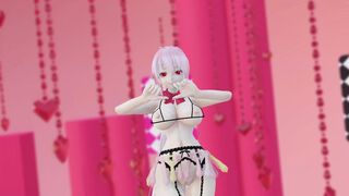 Vocaloid Megurine Luka Nude Dancing Hentai Rabbit Hole Song MMD 3D Red Eyes