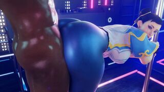 Chun-li First Day Pole Dancing