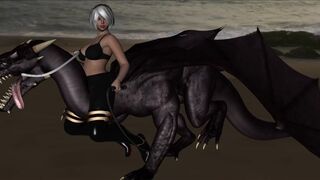 2b neck riding a dragon