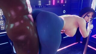 Chun-li [Blue Leggings] [Blacked] First Day Pole Dancing