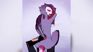 Stolas' Bussy Takes a Pounding From Blitzo's Cock [bluescr33m]