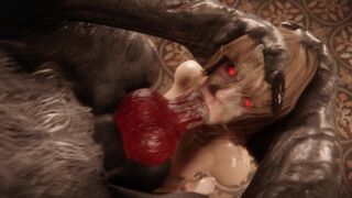 Ashley x Werewolf Face Fuck [Rekin3D]