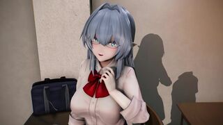 【逆NTRエルフVol.1】清楚なエルフJKに耳舐め逆NTRされてフェラチオ誘惑されまくる動画