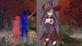 Mona parasitized by a tentacle suit