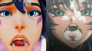 Kiriko Taimanin Asagi comparison (Slayed.Coom)