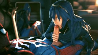 Lucina sucking Spider-Man