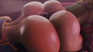 Chun-li and Cammy Buttjob [Polished Jade Bell]