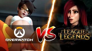 [PMV] OVERWATCH VS LEAGUE OF LEGENDS - FUCK BATTLE - Rondoudou Media