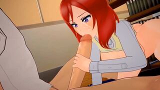 cute little slut with a thirst for cum sucks the cock of the first guy she sees