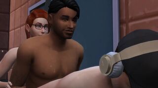 An Ass eatin ends up in a threesome in a public bathroom | SARA PECHOTES