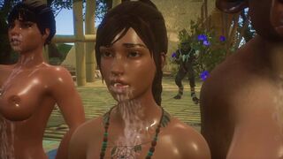 Harem Girls Serve the Jungle King CUM COVERED FUCKING