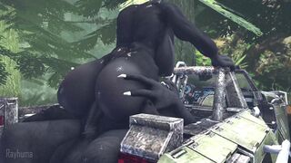 Two sangheilis having outdoor fun