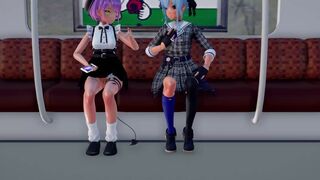 Suisei and Towa having an exchange [ishuK_MMD]