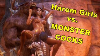 Harem Girls BRUTALLY FUCKED by Monster Cock Minotaurs