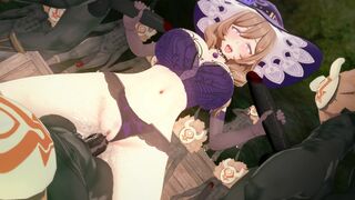 Genshin Impact - Lisa Gets Surrounded By A Mob Of Lustful Hilichurls V3 [Acrolexxx]