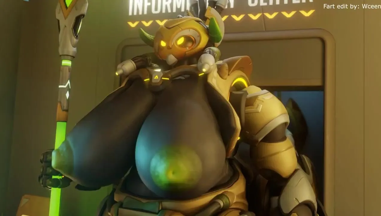 Orisa Farting while Stuck in a Wall (Fart edit by Wceen)