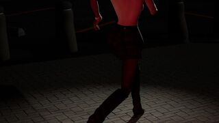 RE4 Ashley Running - Turntable - Topless (4K)