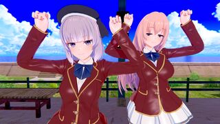 【KKS／MMD】【Caramelldansen】坂柳有栖 一之瀬帆波 【ようこそ実力至上主義の教室へ】