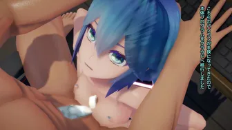 Girls squeeze the guy's cum forcibly