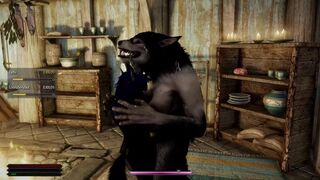 Slutty Futa Succubus and her werewolf sextoy PUBLIC