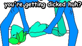 Two Hylotl Spitroast a Floran Woman