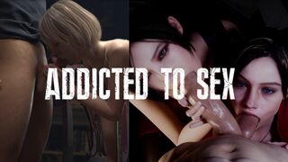 Ada, Ashley, and Claire addicted to sex