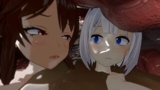 Yuugi conquers Gensokyo! (Same Size Vore)