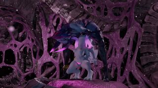 Rivet getting throat fucked by Evelynn