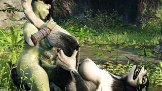 Futa Orc X Futa WereWolf
