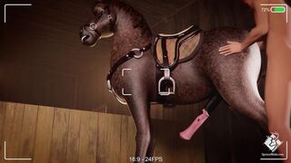 Horse anal vore (Sideview)