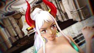 Diuroneal - Yamato - Vifta Med Handerna (One Piece MMD R-18)