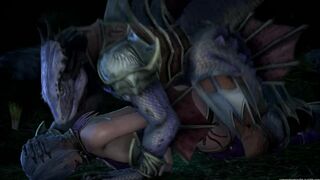Ivy Valentine raped by a lizardman