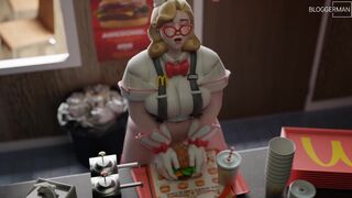 Chef Mei fucks a burger