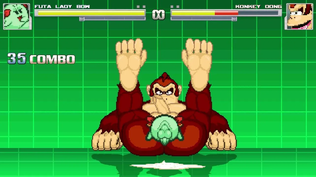 MUGEN Lady Bow and Vivian fucks Donkey Kong