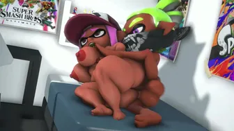 Inkling Boy fucks Inkling Girl in Bedroom