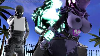 Cerberus and raven at the pool (LOUD)