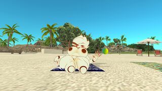 having fun  at the beach