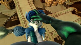 Krystal eats lizardman cum