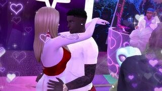 Hot BBC Dicks Down White Girlfriend In Private Room At Nightclub