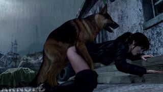 Lara Dogged in the Rain [Arnoldthehero]