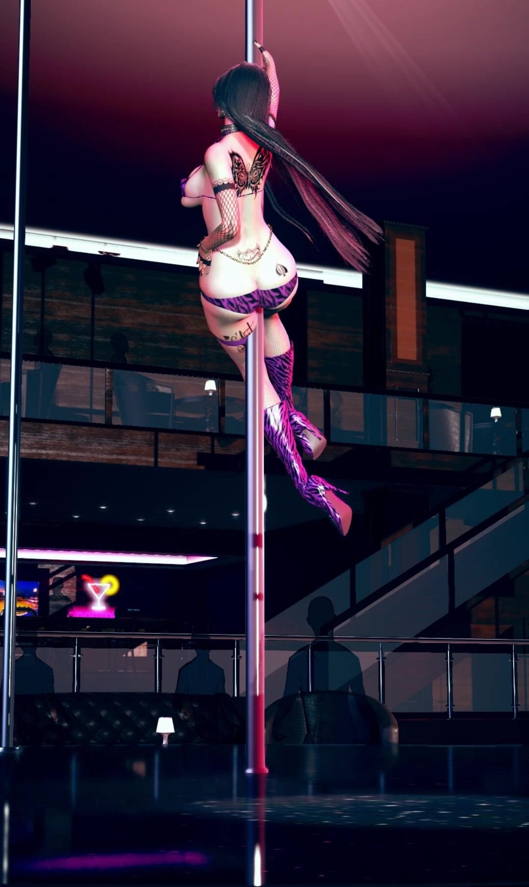 Bayonetta Qos Club Pole Dance