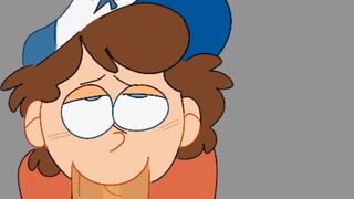 Dipper sucks off a huge dick
