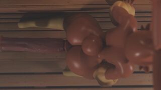 Loppuny gets fucked by a dildo