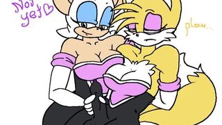 Rouge and Futa Tails